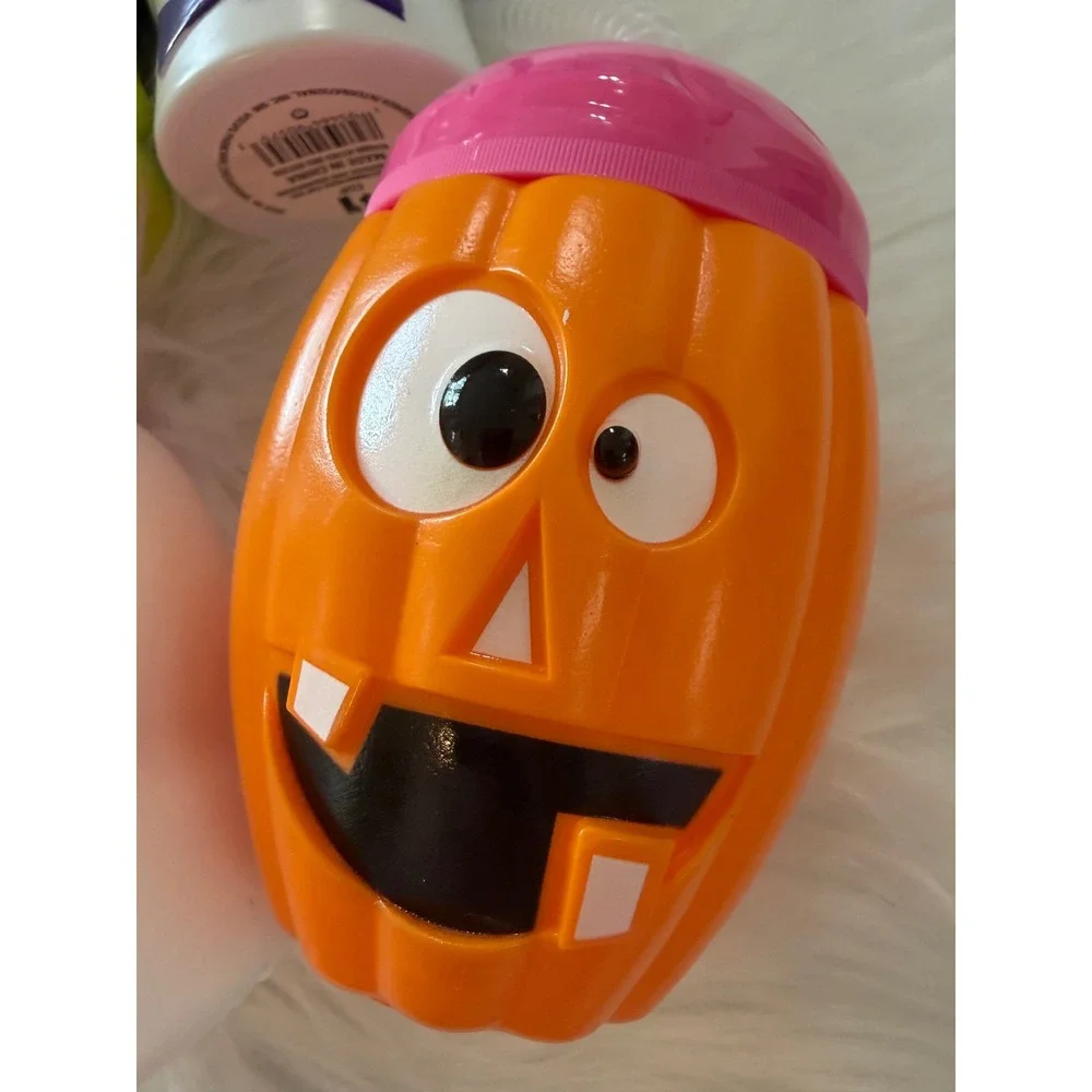 Halloween Monster Cups Set of 4 Frankenstein Dracula Skull Pumpkin with Straws